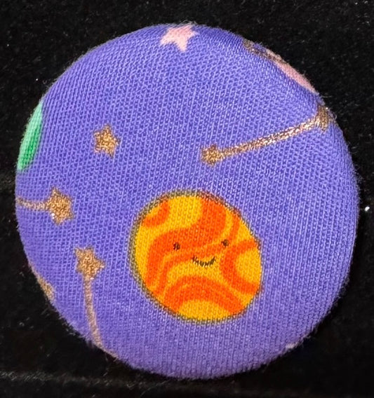 Size 75 Purple Space Buttons - Lava Planet